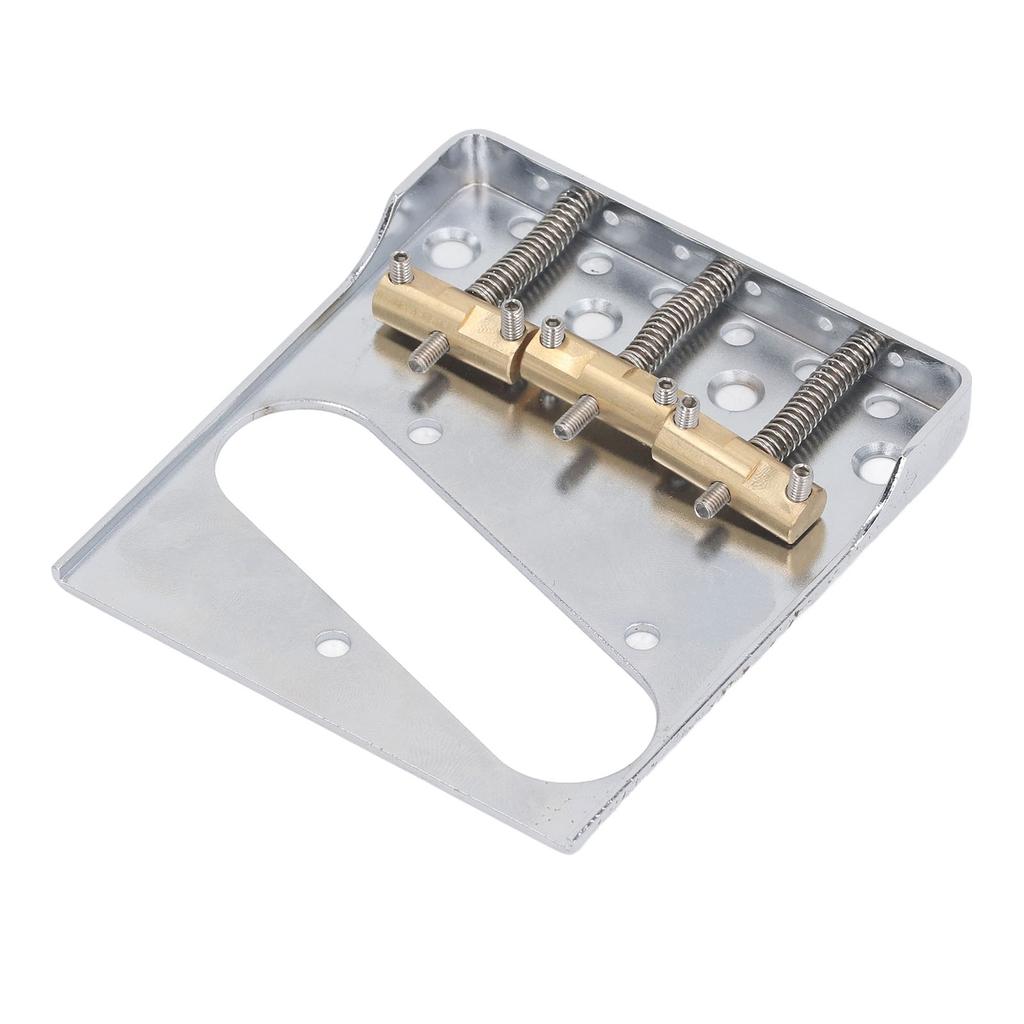 Guitar Bridge Tailpiece 3 Brass Saddles Bridge for Vintage  Telecaster Style Electric Guitar Par