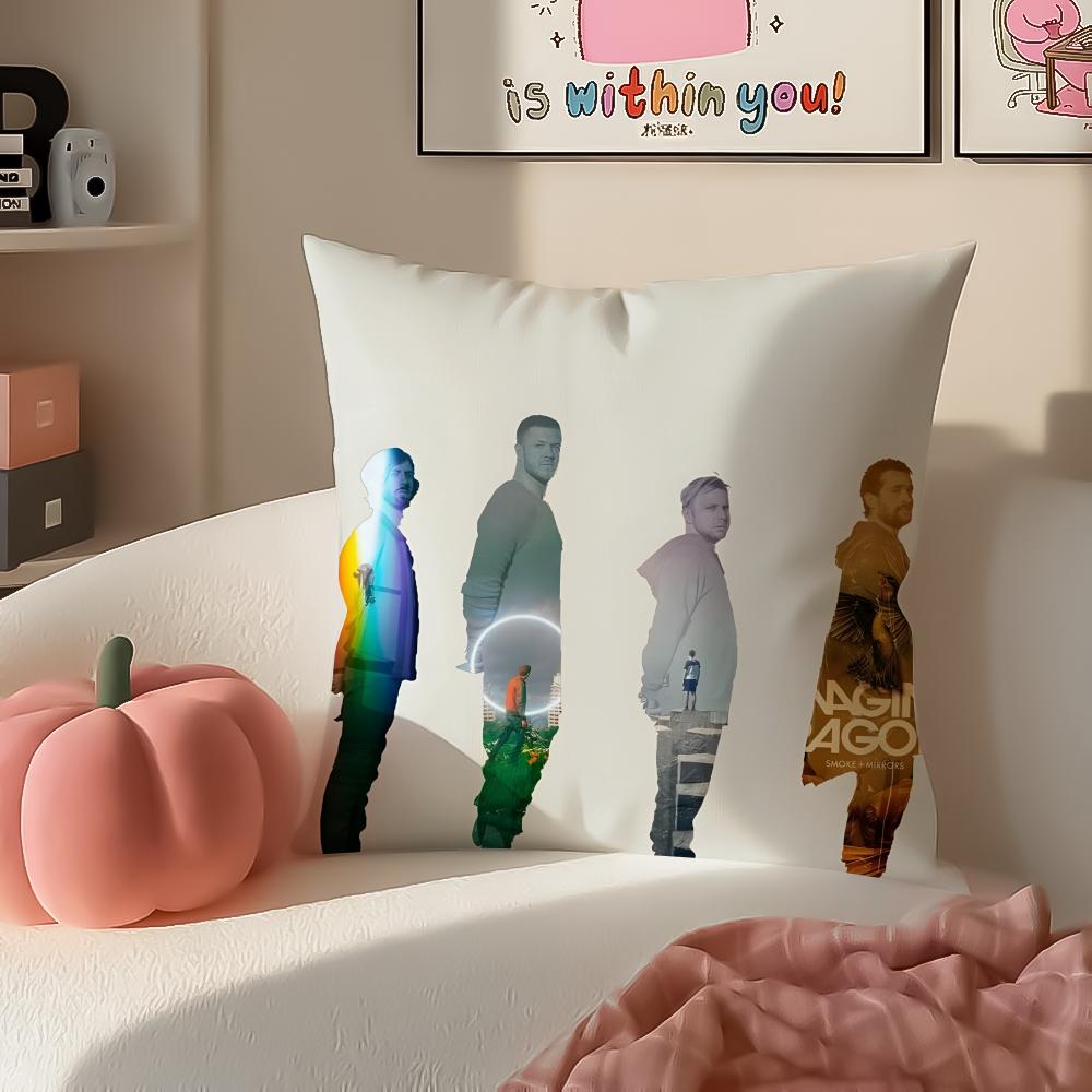 Anthemic Pop American Band IImagine Dragons Cushion Cover Pillowcase Short Plush Invisible zipper Room Sofa Cushion Cover
