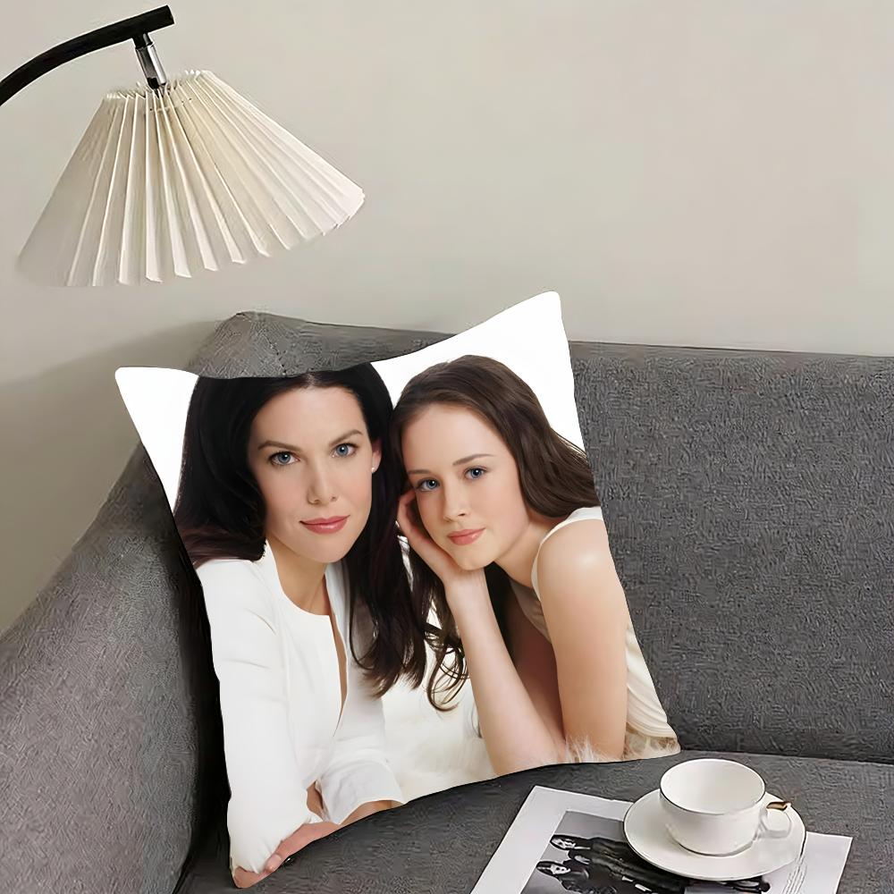 GGilmore GirlsS TV Series Cushion Cover Pillowcase Ultra Soft Skin Friendly Fabric Cloud Like Comfort Concealed Zipper