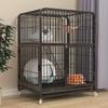 Black Square TubeDog Cage Extra Large Free Space Pet Cat House Indoor Cat Houses For Small And Medium-Sized Cat Households