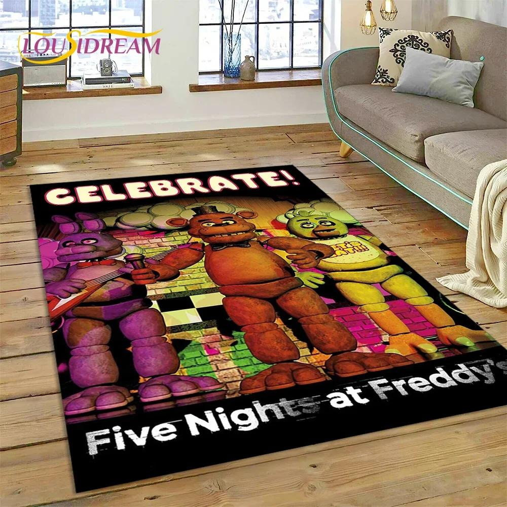 3D Хоррор Игра FNAF-F Freddy Ковер Коврик для Гостиной Спальни Дома Украшение Дивана, Коврик для Игровой Зоны Детей Нескользящий Напольный Коврик Подарок