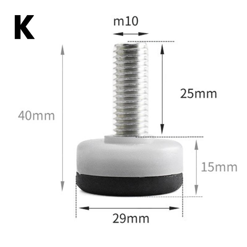 5 шт. Стальные ножки для мебели Противоскользящее основание Ножки для стола Шкафа Подушка Регулируемые Выравнивающие Ножки для пола Ножки для стула Выравниватель Ножки для стола M6 M8 M10