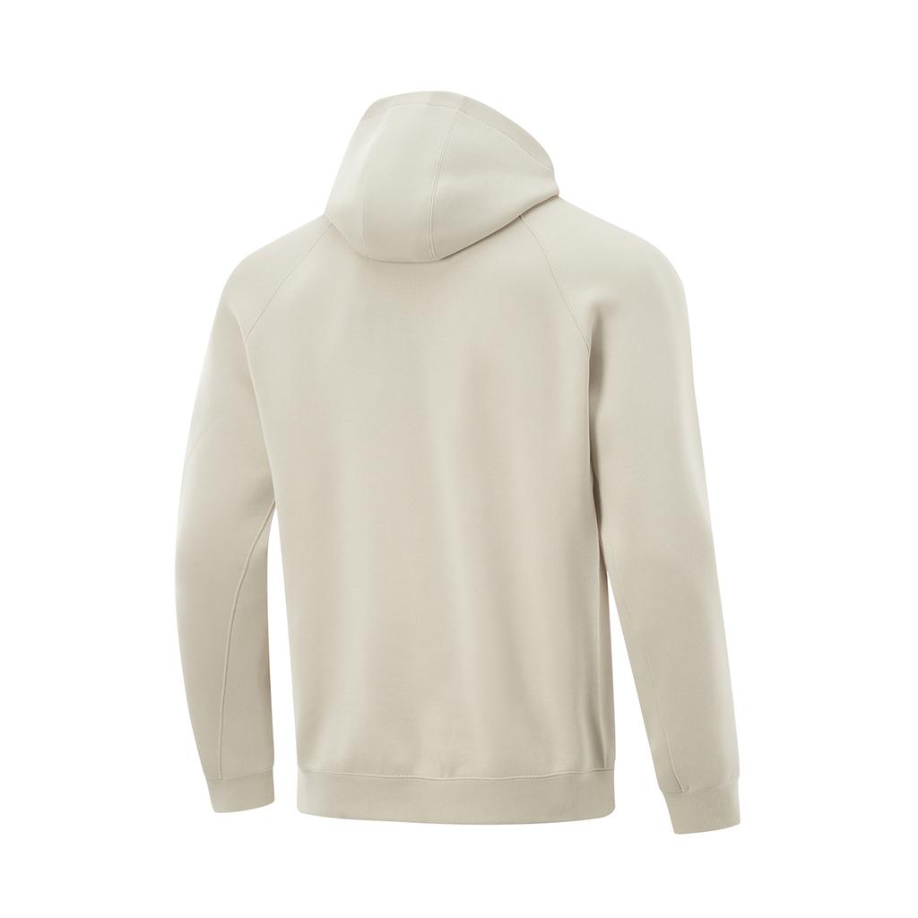 Li Ning Basketball Series Sports Casual Simple Solid Color Hoodie Men Hoodies Gravel-Grey AWDV229-5