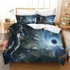 New Cartoon Astronaut Duvet Cover King Galaxy Space Bedding Set Microfiber Rocket Ship Space Adventure Comforter Cover
