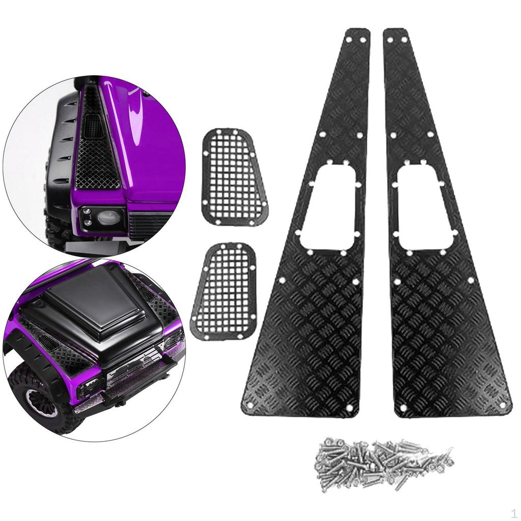 Противоскользящая пластина, декоративная нержавеющая сталь, аксессуары, отделка капота, набор воздухозаборной решетки для