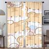 Blackout Kitchen Curtains for Living Room Curtain for Room 2 Panel Cut Cartoon Animal Partition Shades Home Interior Curtains