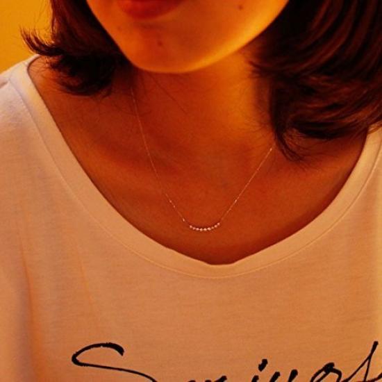 Ожерелье с подвеской в виде бриллиантовой линии из золота K18g в подарок [Sakiya] 0,1 карата (карат)