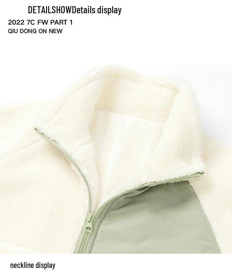 Мужская куртка из натуральной овчины в гонконгском стиле Осень/Зима 2025 - Модная студенческая универсальная куртка с плюшем и плотным хлопковым наполнителем