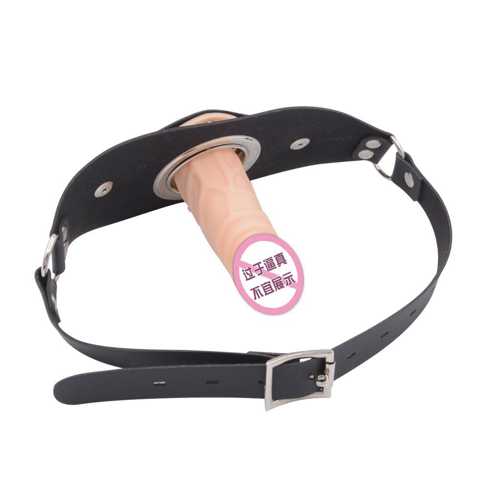 Silicone Dildos Ball Gag Detachable Horse Harness-Type Mouth Ball Deep Throat Mouth Cup SM Female Slave Training Couple Sexy Sex Product