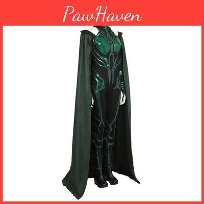 Тор 3 Рагнарёк Трейл Смерть Хела Зелёный Хэллоуин Косплей Костюм Комбинезон Плащ из материалов премиум-качества