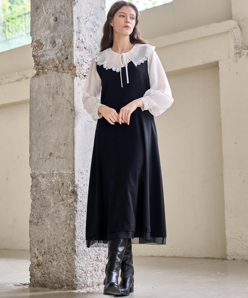 Mite Sleeveless Flare Dress_Black