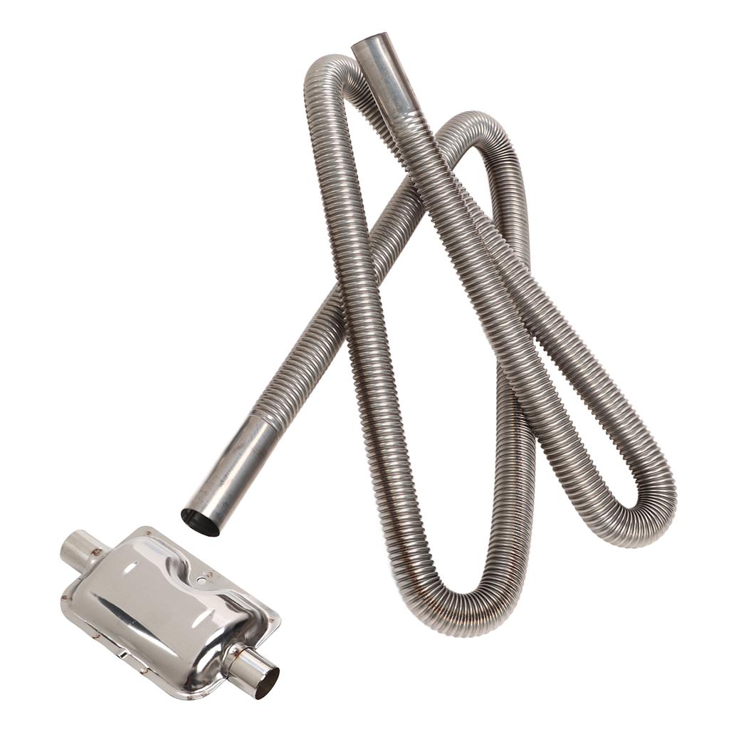 Parking Air Heater Exhaust Pipe with Muffler Stainless Steel Fuel Tank Diesel Gas Vent Hose 2.5cm