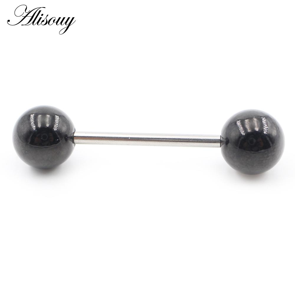 Alisouy 1PC нержавеющая сталь язык штанга пирсинг нить унисекс лабрет губы кольца бар трагус спирали серьги гвоздик украшения для тела