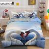 Swan Duvet Cover King Queen Beautiful Elegant White Animal Bedding Set Kid Teens Adults Wildlife Lake Soft Polyester Quilt Cover