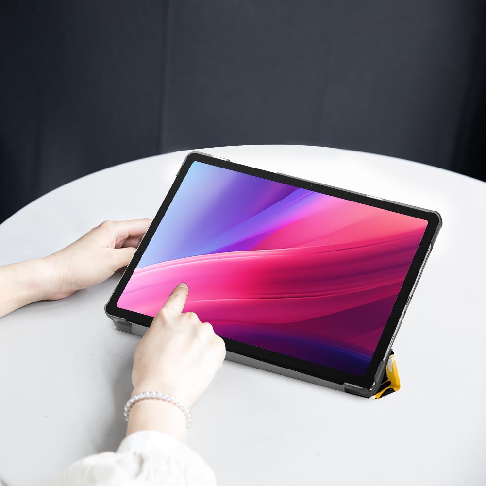 Кожаный защитный чехол Smart Cover с тройной подставкой PU противоударный жесткий чехол-подставка для Samsung Galaxy Tab A9 Plus 2023