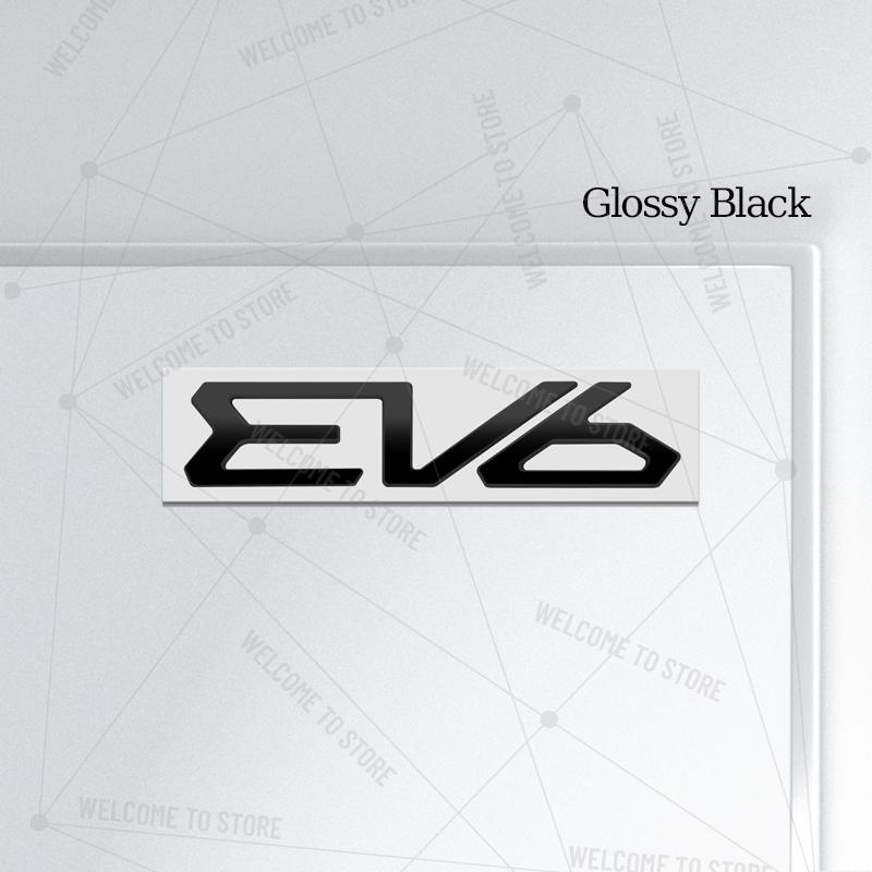 AANA1 Car Styling For KIA EV6 GT-Line EV Electric Logo Metal 3D Letter Rear Trunk Decals Emblem Badge Glossy Black Decor Accessories
