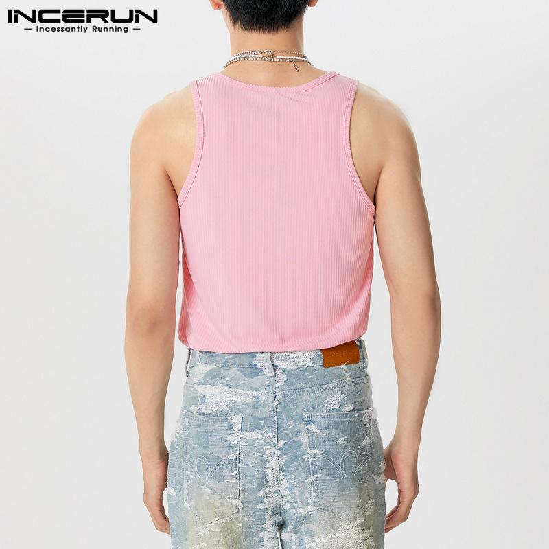 INCERUN Летние мужские повседневные спортивные майки без рукавов