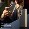 Чехол для Samsung Z Fold7: Кожа с алмазным узором с гальваническим покрытием и полным покрытием шарнира для Fold6/5