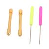 Doll Hair Root Holder Tools with 2 Awls Alloy Handles Long Lasting Lightweight Doll Hair Making Supplies