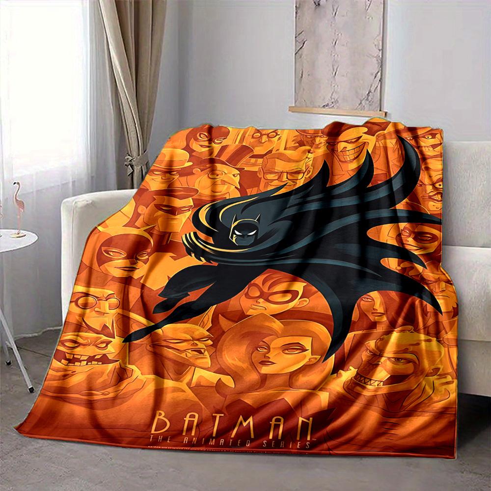 1pc Batman Blanket Lightweight Flannel Throw For Sofa, Bed, Travel, Camping, Livingroom, Office, Couch, Chair, And Bed