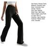 Women Pants High Waist Solid Color Ribbed Casual Trousers Slim Fit Spring