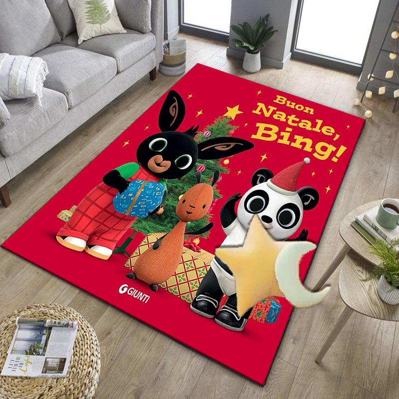 Bunny And Friends Adventure Office Rug Chair Mat, Game Carpet, Suitable for Front Door, Bedroom, Living Room, Desk, Holiday Gift