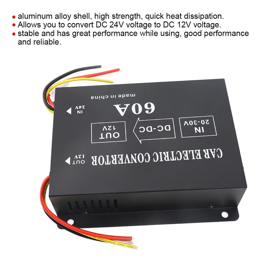 720w 60A 24V To 12V Car DC Power Elecric Step Down Transformer Converter Adapter