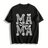 Винтажная футболка с цветочным принтом MAMA, commemorative tee ко Дню Матери, футболка из чистого хлопка