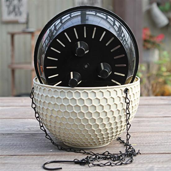 Подвесная корзина для цветов, имитация сот, самопоглощение воды, водонепроницаемая уличная вешалка для растений из смолы для сада