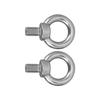 2Pcs Stainless Steel Lifting Ring Eye Bolt Heavy Duty Marine Grade Ring Screw BoltsM16
