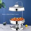 9L Large Capacity Stainless Steel Bell Dome Chafing Dish Restaurant Buffet Serving Dishes Hanging Dome Food Pan