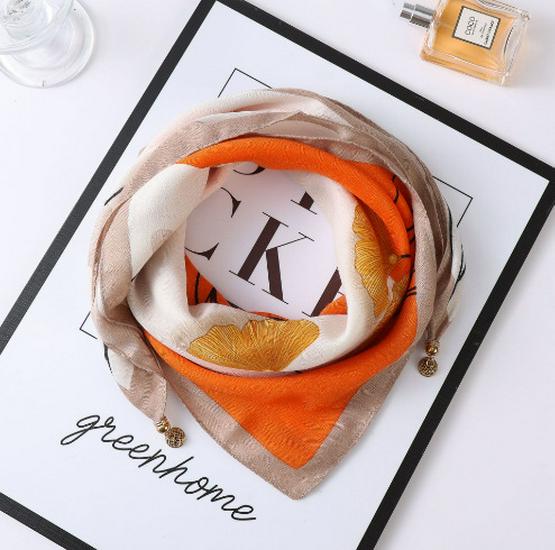 Шикарный осенне-зимний шелковый шарф с магнитной застежкой-золотым шариком – корейский стиль, согревающая шею