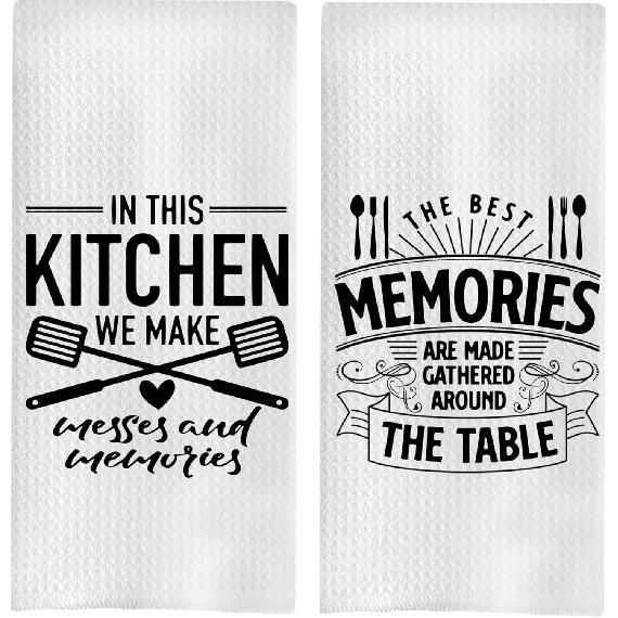 Funny Bacon Kitchen Towels - Bacon Gifts Decorative Waffle Weave Dish Towels, Funny Hand Towels for Kitchen, Bacon Gifts for Bacon Lovers, 16x24 Inch