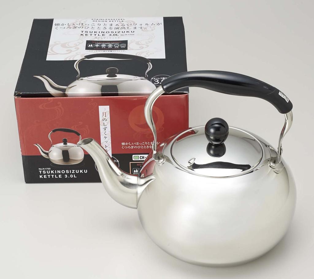 PEARL METAL Чайник 3.0L IH совместимый из нержавеющей стали Moon Drop H-1723