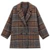 Women's Mid-Length Plaid Tweed Coat – Fall/Winter 2025 Collection