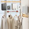 Wall Mounted Drying Rack Clothing Line Indoor Outdoor Clothes Line Lock To Prevent Sagging Self Adhesive Wall Mount Hanging Rope