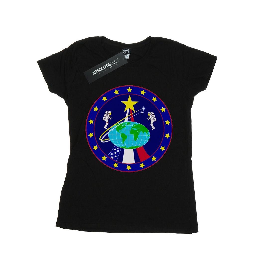 NASA Womens/Ladies Classic Globe Astronauts Cotton T-Shirt