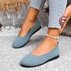 Fashion Round Toe Women Flats Comfortable Knit Ballet Flat Shoes Casual Slip On Shallow Shoes Office Boat Shoes Trend Plus Size Loafers