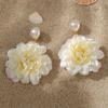Cute Pearl Earrings Bohemia Earrings Simulated Flower Earring Pearl Dangle Earring  Vacation