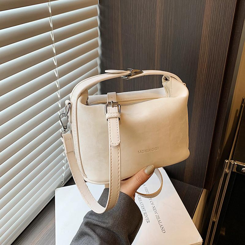 Pillow Shape Solid Color Singleshoulder Crossbody Bag Handbag Women Fashion