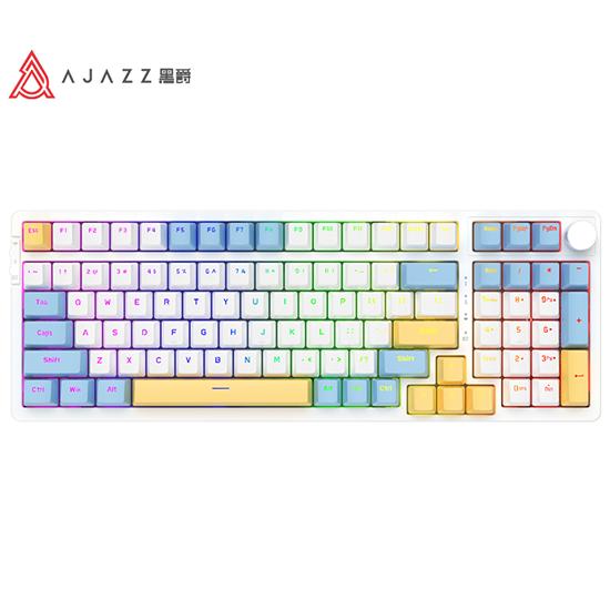 Ajazz AK992 92-keys Hot-swappable OEM PBT Keycaps Three-mode RGB Backlight Switch Mechanical Keyboard