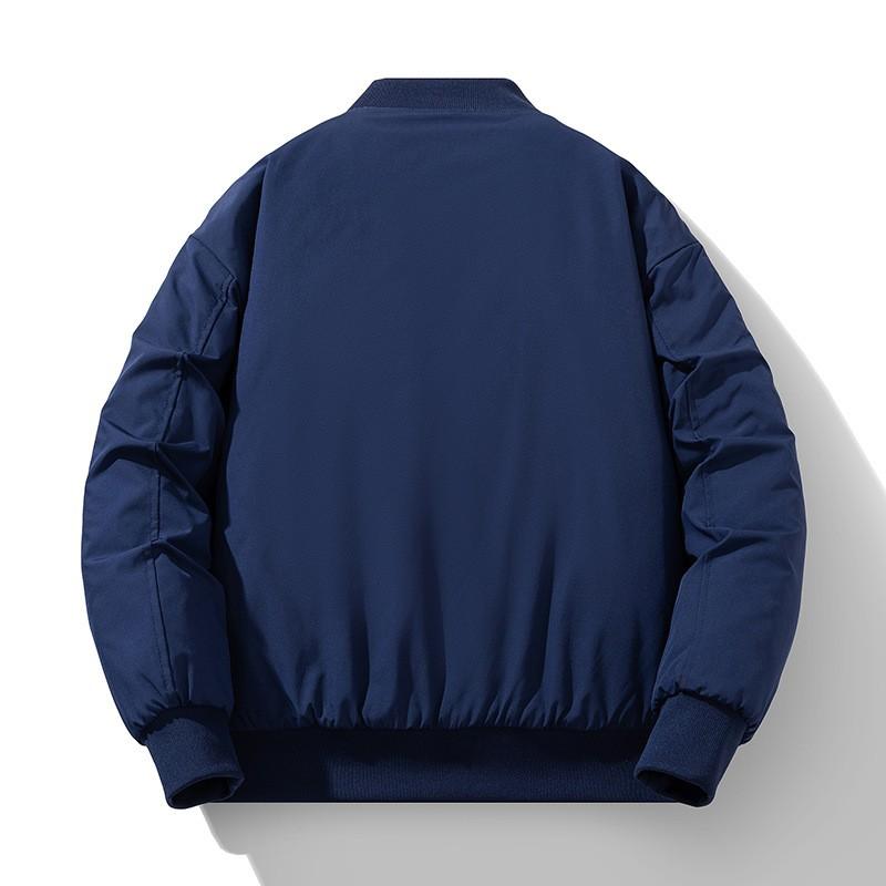 Unisex Oversized Streetwear Bomber Jacket Winter Thickened Fleece Lined Casual Outerwear Men Women