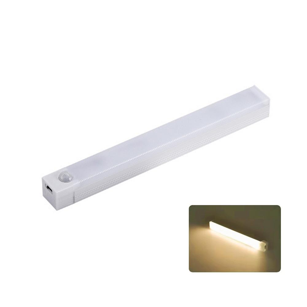 Светодиодная лампа для шкафа с датчиком движения, перезаряжаемая через USB, для кухни, прикроватной тумбочки, гардероба, кладовки, прохода