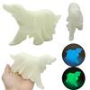 Ghost Dog Figurine Glow-in-the-dark Halloween Dog Ghost Statue Spooky Dog Ornament