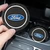 1/2pcs Car Anti-Slip Water Cup Pad Bottle Holder Mat Coaster For Ford Fiesta Ranger Fusion Escape Kuga Focus 3 Mustang Accessory