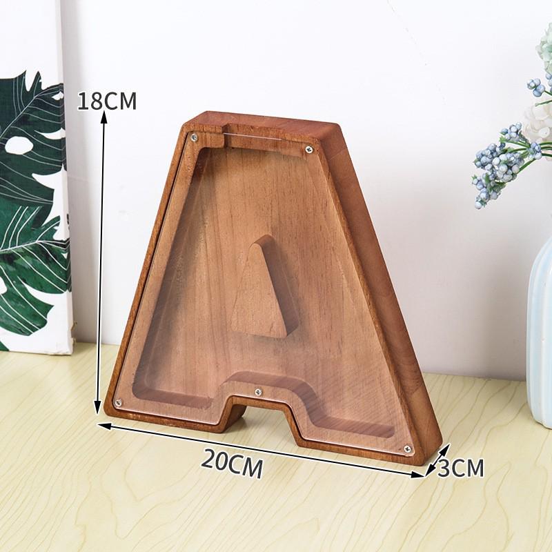 Деревянная и акриловая копилка для детей с алфавитом - прозрачный дизайн животных