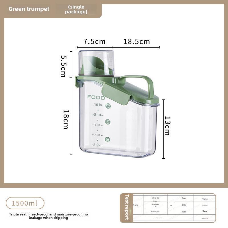 Большая прозрачная влагонепроницаемая банка для зерна с крышкой для сохранения свежести на кухне