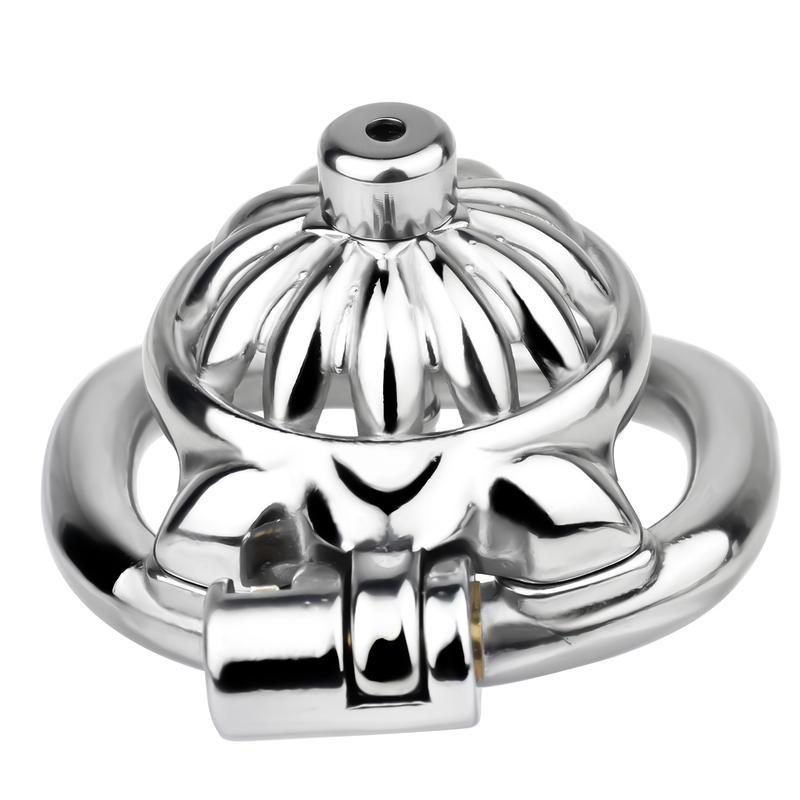LEZEE Male Chastity Cage Device Chastity Belt Metal Penis Cages Urethra Lock With Penis Ring Invisible Cock Lock BDSM Toys