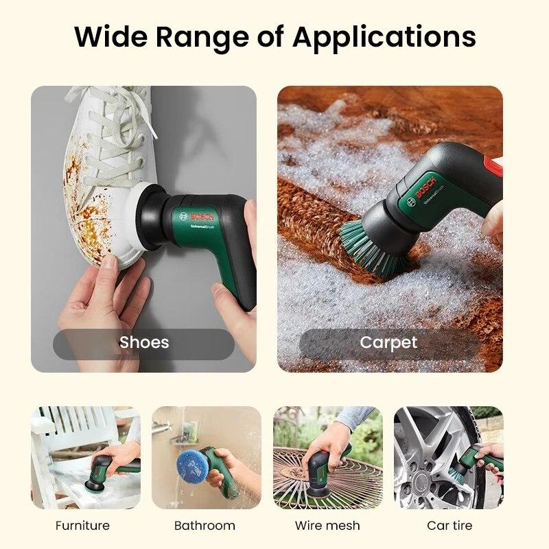 Bosch Электрическая чистящая щетка Многофункциональный электрический инструмент Универсальная щетка с 6 головками