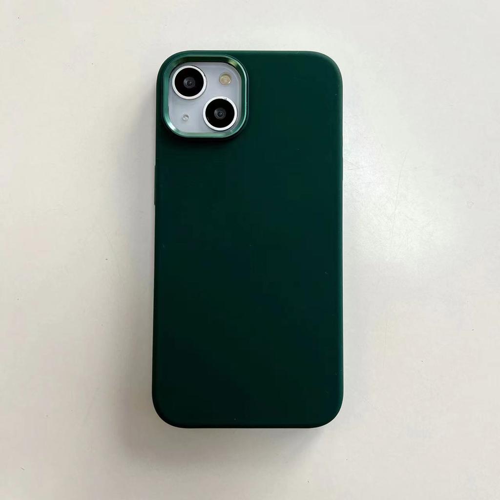 Роскошный шелковистый жидкий силиконовый чехол для Iphone 14 11 12 13 Pro Max с металлической рамкой для камеры, боковые кнопки, мягкий чехол для телефона